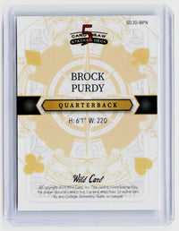 2024 Wild Card Card Draw 5 Stacked Deck Brock Purdy SDJD-BPN - back