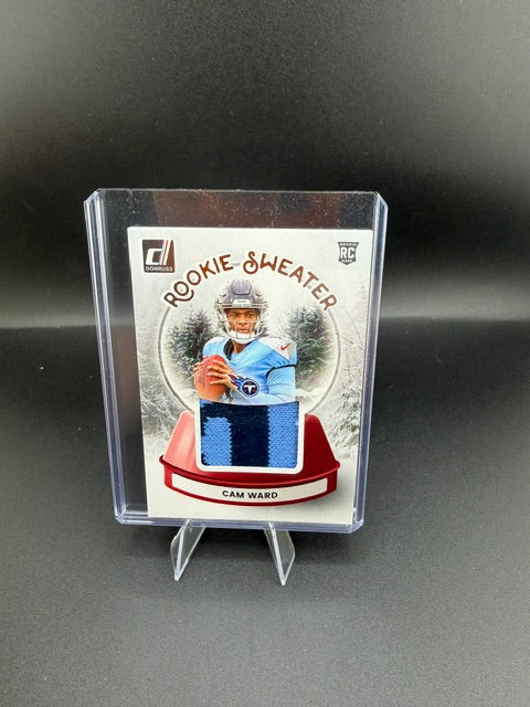 2025 Panini Donruss Football Rookie Sweater Cam Ward #SWE-CWD - front