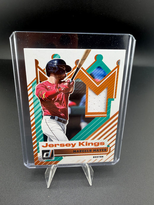 2025 Panini Donruss Jersey Kings Marcelo Mayer Boston Red Sox Memorabilia Card JK-MM - front