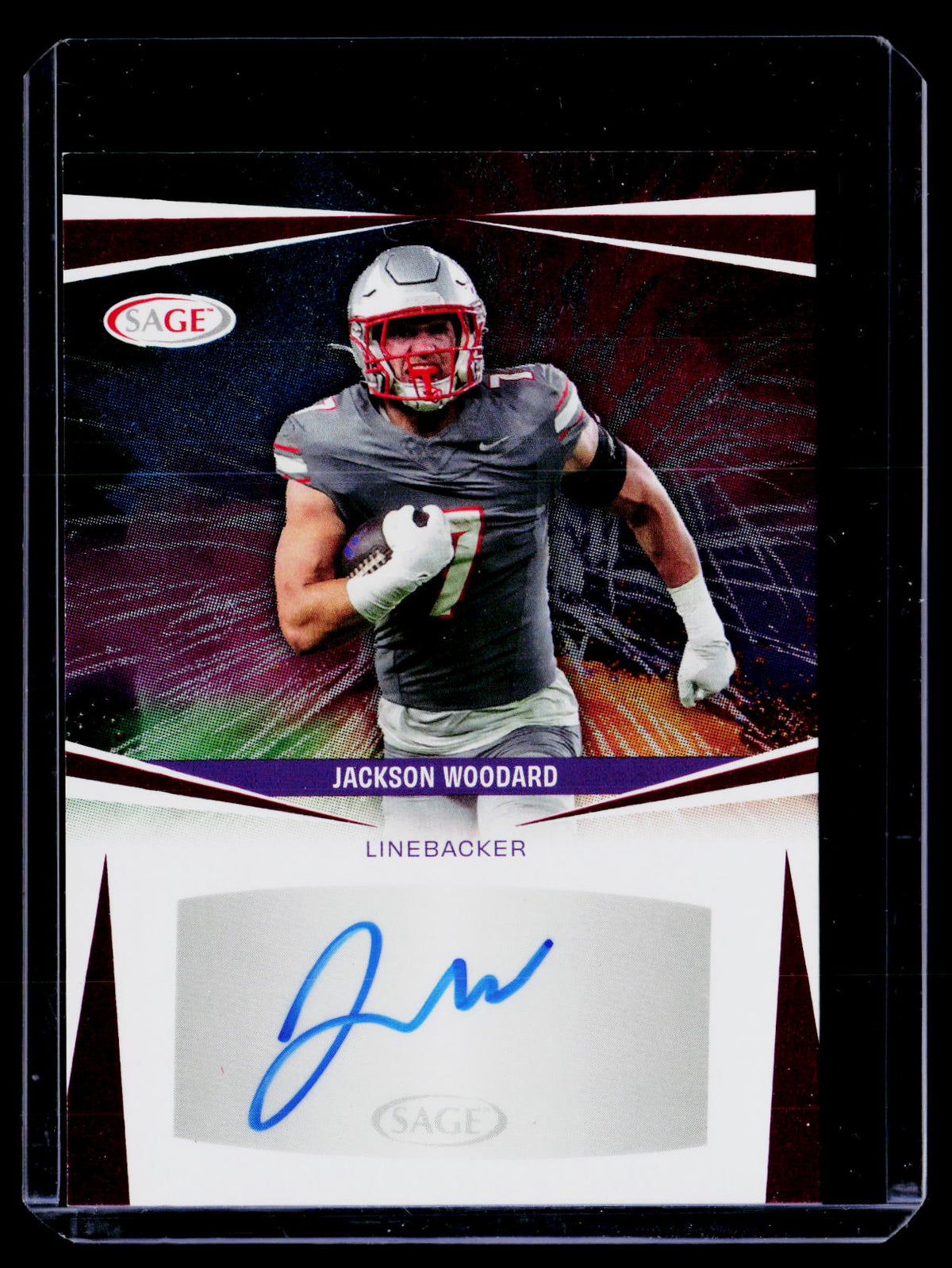 2025 SAGE Autograph High Series Jackson Woodard Auto #A-JW2 UNLV - front