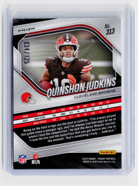 2025 Panini Prizm Football Quinshon Judkins Purple Prizm Rookie #313 /125 - back