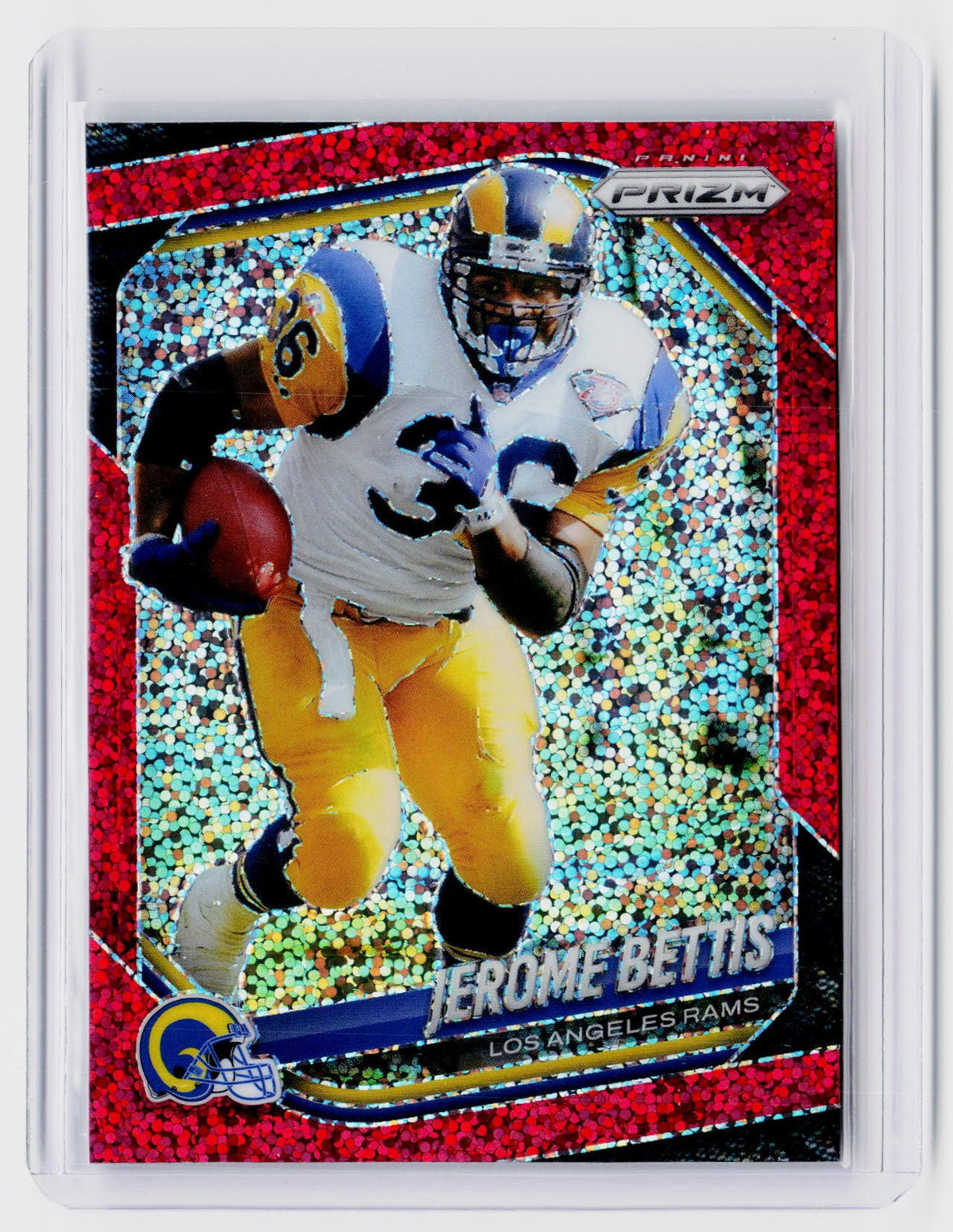 2025 Panini Prizm Football Jerome Bettis Red Disco Prizm #235 Los Angeles Rams - front