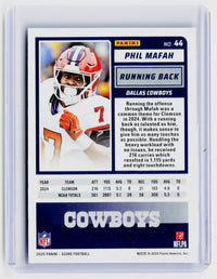 2025 Panini Score Football Phil Mafah Rookies #44 Cowboys - back