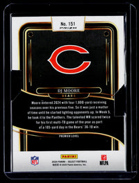 2024 Panini Select Football Premier Level DJ Moore #151 Chicago Bears - back