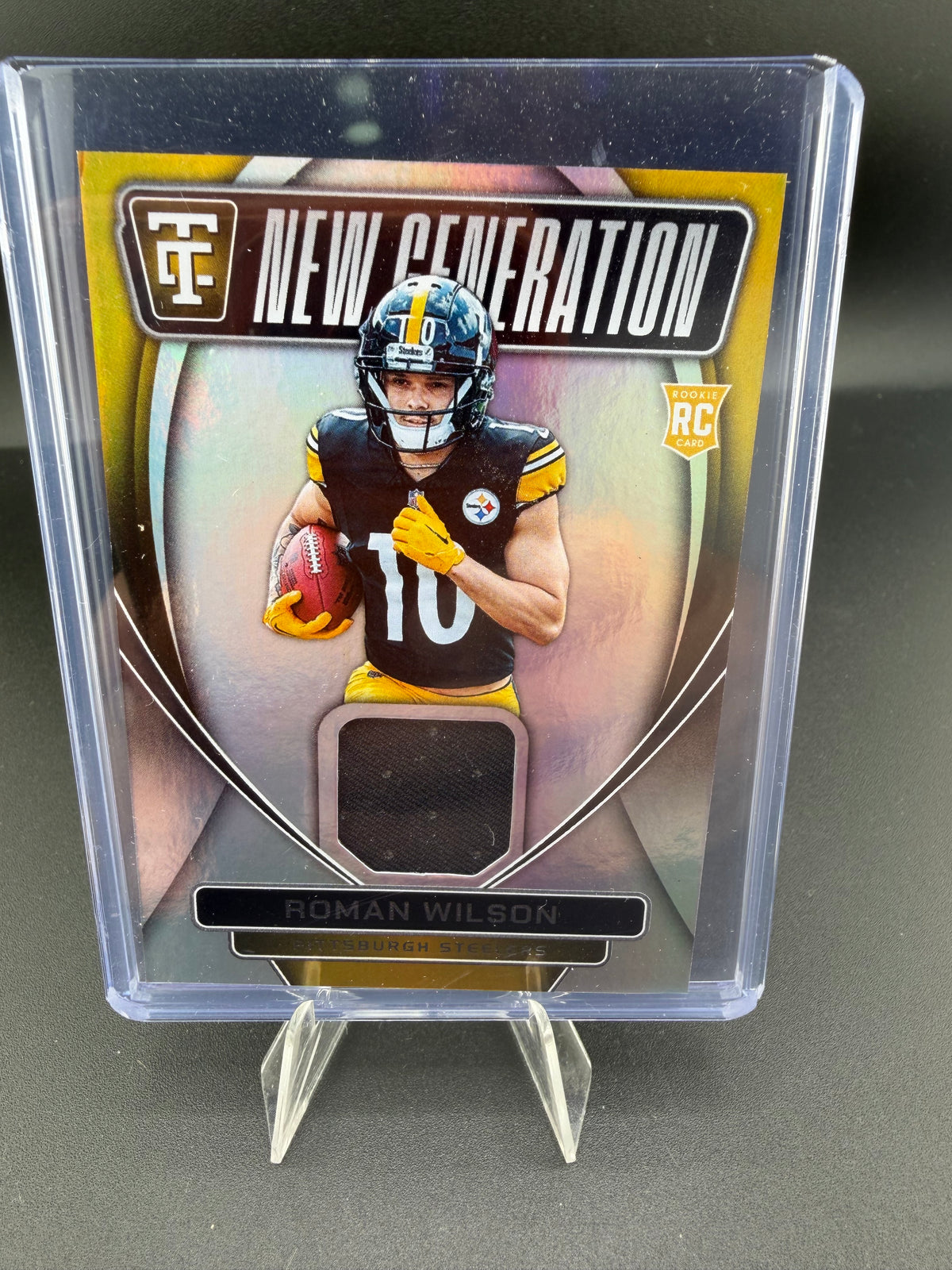 2024 Panini Totally Certified Next Gen Rookie Memorabilia Roman Wilson #NGU-RWN Pittsburgh Steelers - front