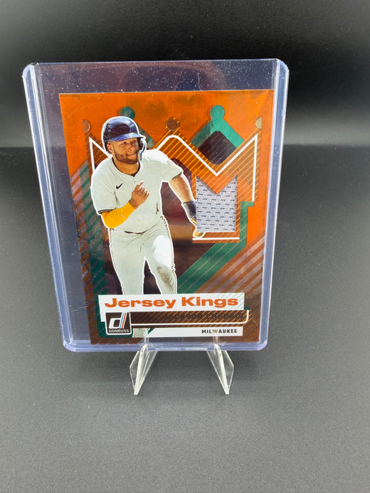 2025 Panini Donruss Jersey Kings Jackson Chourio JK-JC Milwaukee Brewers - front