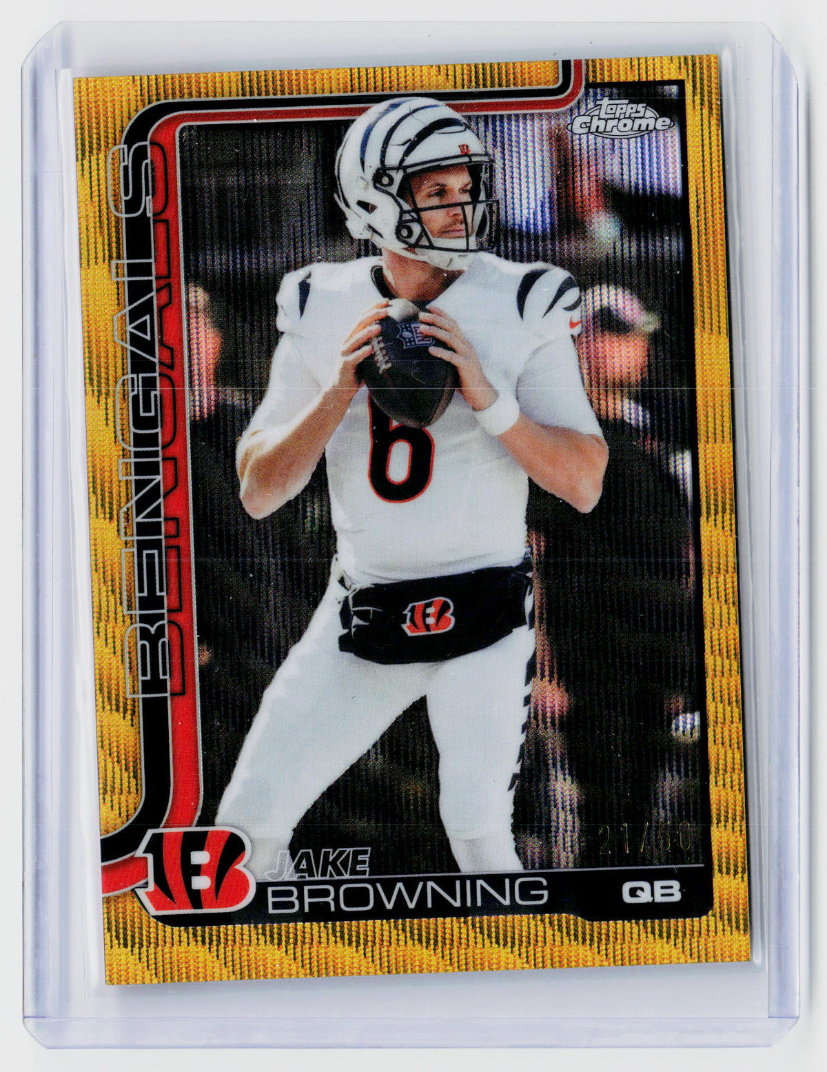 2025 Topps Chrome Jake Browning #63 Football Gold /10 - front