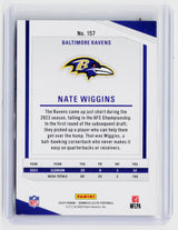 2024 Panini Donruss Elite Aspirations Nate Wiggins Rookie #157 /875 Baltimore Ravens - back