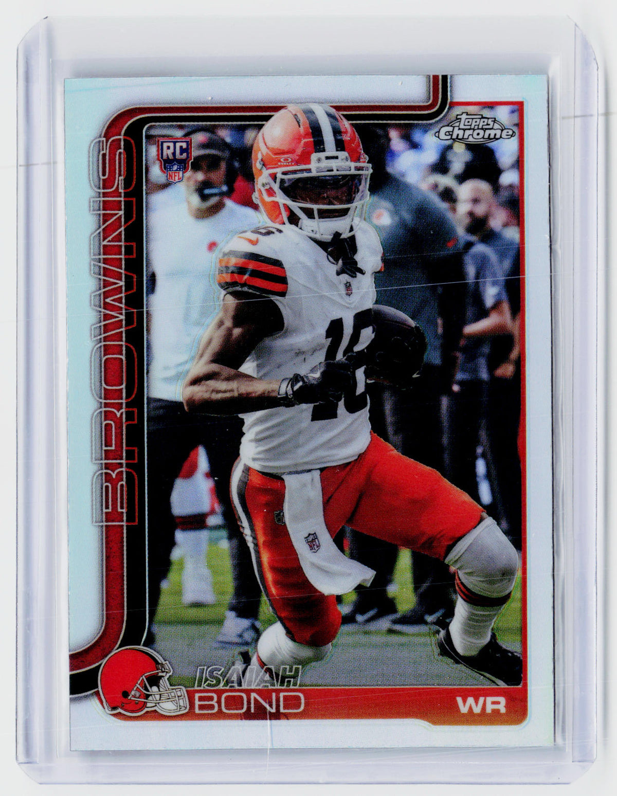 2025 Topps Chrome Football Isaiah Bond Refractor Rookie Card #341 Cleveland Browns - front