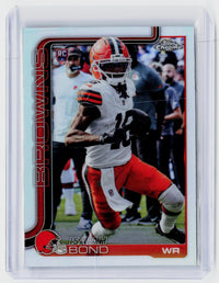 2025 Topps Chrome Football Isaiah Bond Refractor Rookie Card #341 Cleveland Browns - front