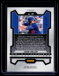 2024 Panini Prizm Baseball Jake Gelof Blue Prizm #41 /199 - back