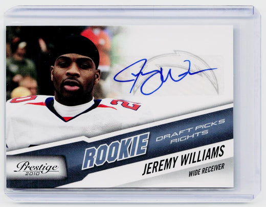 2010 Panini Prestige Rookie Autographs Jeremy Williams #252 /999 - front