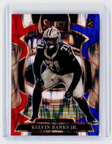 2025 Panini Select Football Kelvin Banks Jr. Concourse Rookie #42 New Orleans Saints - front