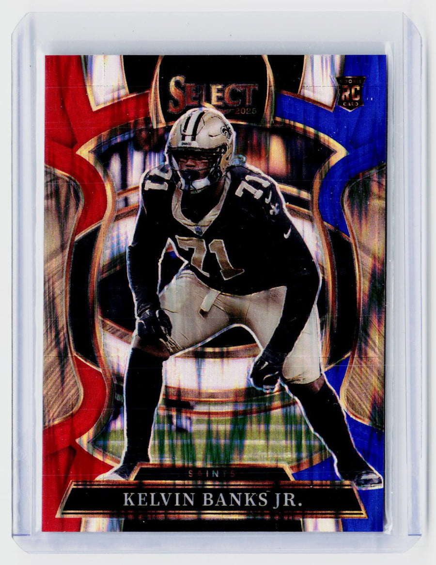 2025 Panini Select Football Kelvin Banks Jr. Concourse Rookie #42 New Orleans Saints - front