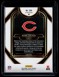 2024 Panini Select Football Rome Odunze red white blue RC #236 - back