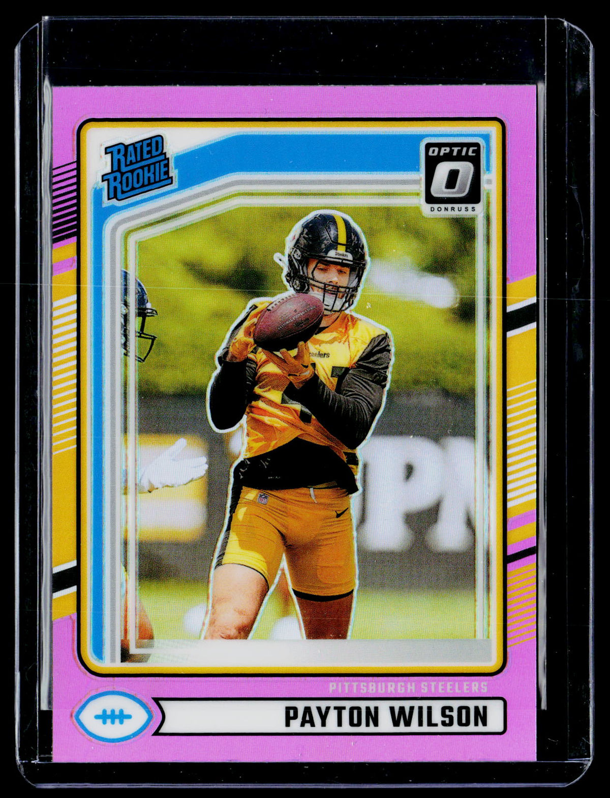 2024 Panini Donruss Football Optic Rated Rookies Preview Pink Payton Wilson #342 - front