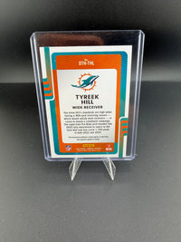 2025 Panini Donruss Threads Tyreek Hill Miami Dolphins Memorabilia Card DTH-THL - back