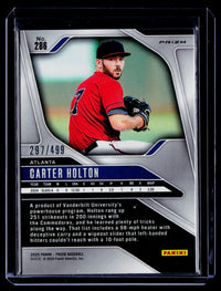 2025 Panini Prizm Baseball Carter Holton Pulsar Prizms #286 /499 - back