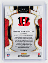 2025 Panini Select Football Demetrius Knight Jr. Zebra RC #58 Concourse - back