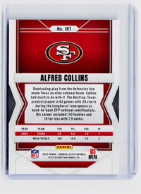 2025 Panini Donruss Elite Football Alfred Collins #187 Aspirations Lime Green /999 - back