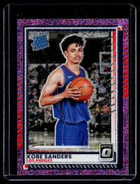 2025 Panini Donruss Optic Kobe Sanders #36 Rated Rookie Pink Glitter /275 - front