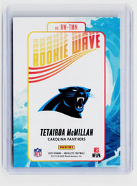 2025 Panini Absolute Rookie Wave Tetairoa McMillan RC #RW-TMN /150 - back
