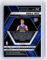 2024-25 Panini Mosaic Nikola Topić Purple Mosaic Rookie Card #242 /249 - back