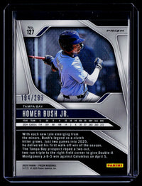 2025 Panini Prizm Baseball Homer Bush Jr. Red Prizm #127 /299 - back