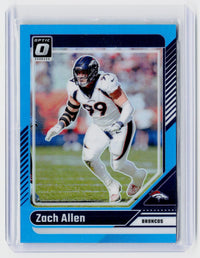 2024 Panini Donruss Optic Zach Allen Blue /299 #61 - front
