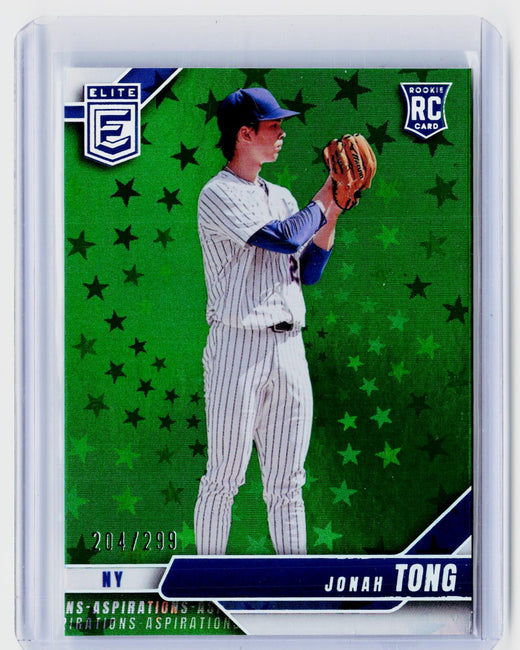 2026 Panini Donruss Elite Baseball Jonah Tong Aspirations Rookie Card #68 /299 - front