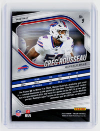 2025 Panini Prizm Football Greg Rousseau #9 Buffalo Bills - back