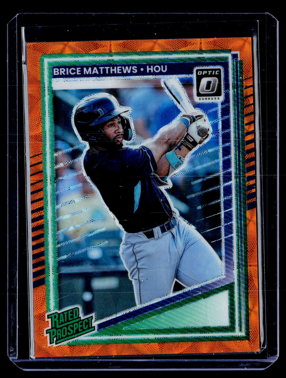 2025 Panini Donruss Baseball Rated Prospect Brice Matthews #153 Optic Orange Scope /79 - front