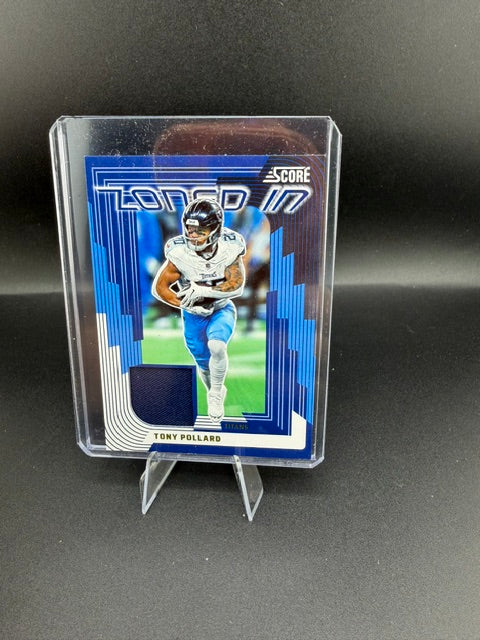2025 Panini Score Football Zoned In Tony Pollard Memorabilia #ZON-TPD - front