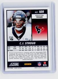 2024 Panini Score Football C.J. Stroud Lava #109 /630 - back