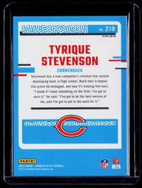 2023 Panini Donruss Optic Rated Rookie Tyrique Stevenson #219 Chicago Bears - back