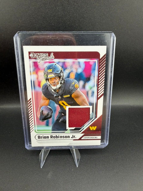 2024 Panini Donruss Threads Brian Robinson Jr. Memorabilia Card #DTH-BRJ - front