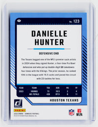 2024 Panini Donruss Danielle Hunter Press Proof #123 086/100 Houston Texans - back