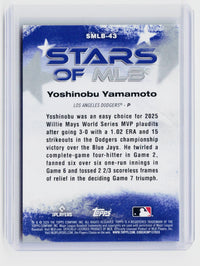 2026 Topps Stars of MLB Yoshinobu Yamamoto #SMLB-43 Los Angeles Dodgers - back