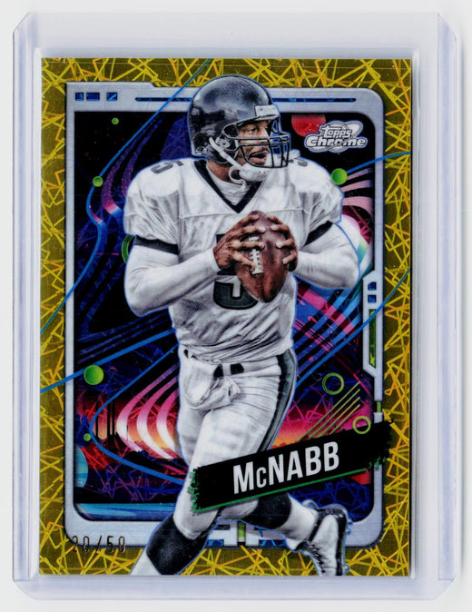 2024 Topps Chrome 1984 Topps Football Donovan McNabb Gold Refractor /50 #79 - front