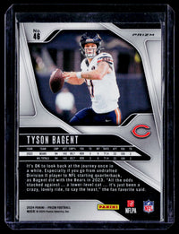 2024 Panini Prizm Football #46 Tyson Bagent Chicago Bears - back