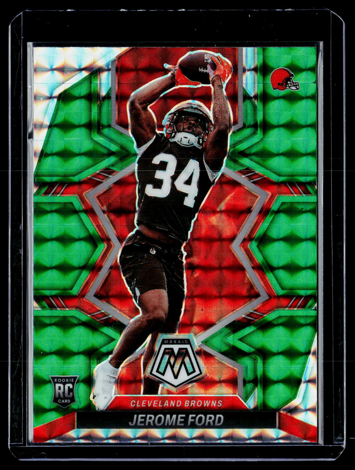 2022 Panini Mosaic Jerome Ford Rookie Reactive Green #353 - front
