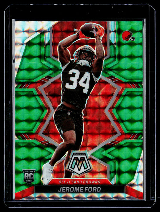 2022 Panini Mosaic Jerome Ford Rookie Reactive Green #353 - front