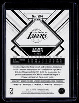 2024-25 Panini Hoops Dalton Knecht Rookie Card #294 Los Angeles Lakers - back