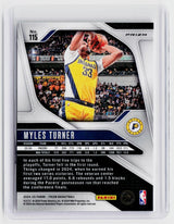 2024-25 Panini Prizm Basketball Myles Turner #115 Pink Ice Prizm Indiana Pacers - back