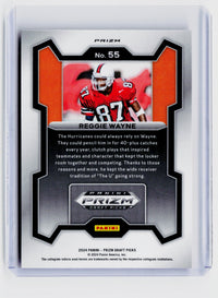 2024 Panini Prizm Draft Picks Reggie Wayne #55 Miami Hurricanes - back