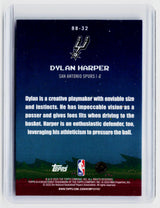 2025 Topps 8-Bit Basketball Dylan Harper Rookie Card #8B-32 San Antonio Spurs - back
