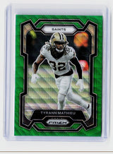 2023 Panini Prizm Football Tyrann Mathieu #218 Green Pulsar Prizm New Orleans Saints - front