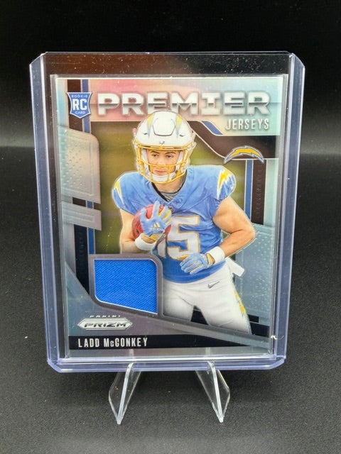 2024 Panini Prizm Football Premier Jerseys Ladd McConkey Rookie #PJ-LMY - front
