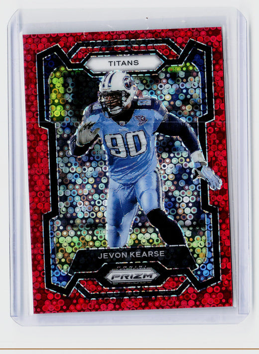 2023 Panini Prizm Football Jevon Kearse Red Disco Prizm #287 Tennessee Titans - front