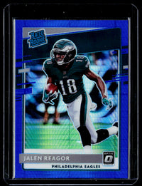 2020 Panini Donruss Optic Rated Rookie Jalen Reagor #165 Blue Velocity - front